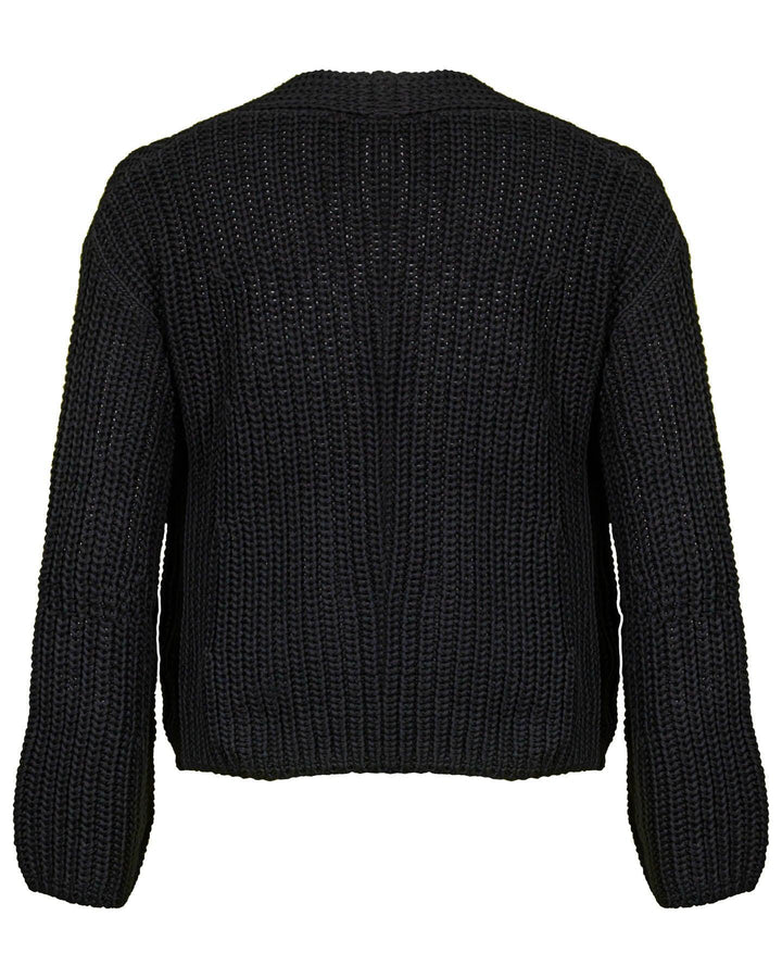 Luisa Cerano - Chunky Knit Black Cardigan