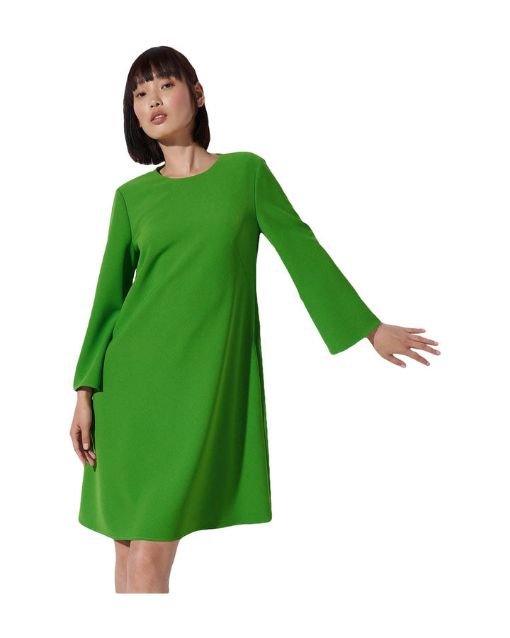 Luisa Cerano - Crepe 3/4 Sleeve Swing Dress
