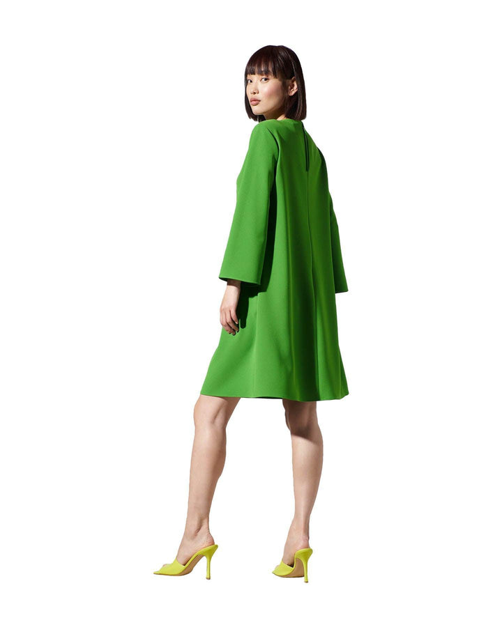 Luisa Cerano - Crepe 3/4 Sleeve Swing Dress