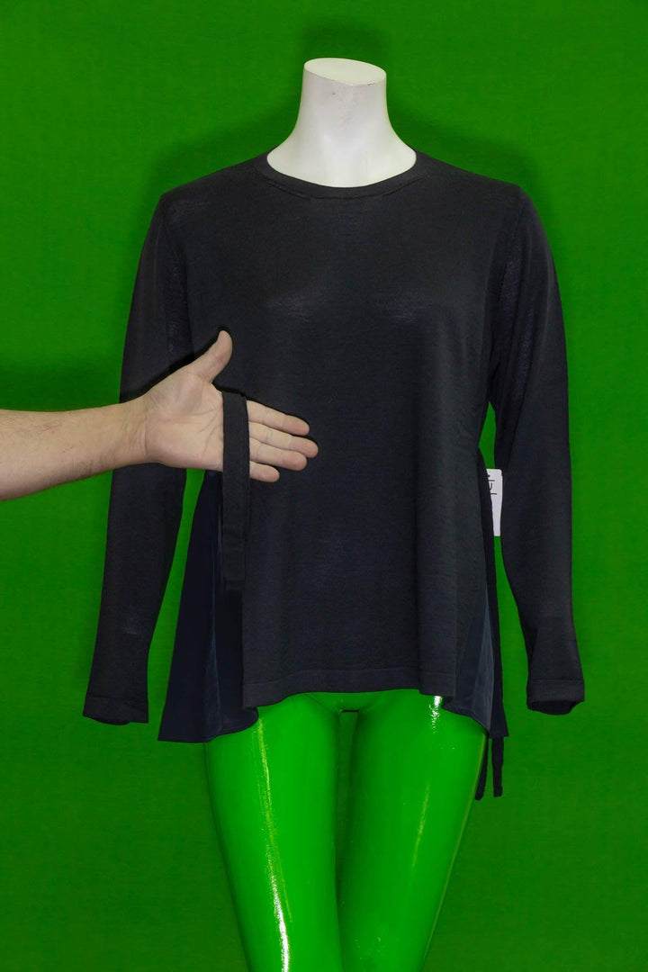 Luisa Cerano - Crew Neck Pullover Side Detail