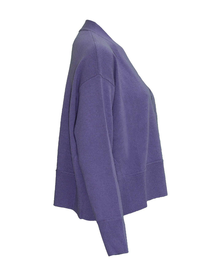 Luisa Cerano - Cropped Button Front Cardigan Mauve