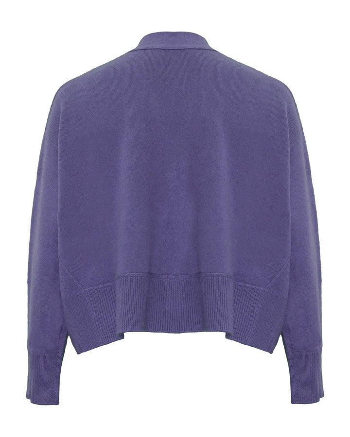 Luisa Cerano - Cropped Button Front Cardigan Mauve