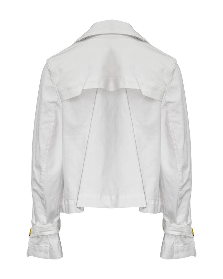 Luisa Cerano - Cropped Denim Trench Jacket