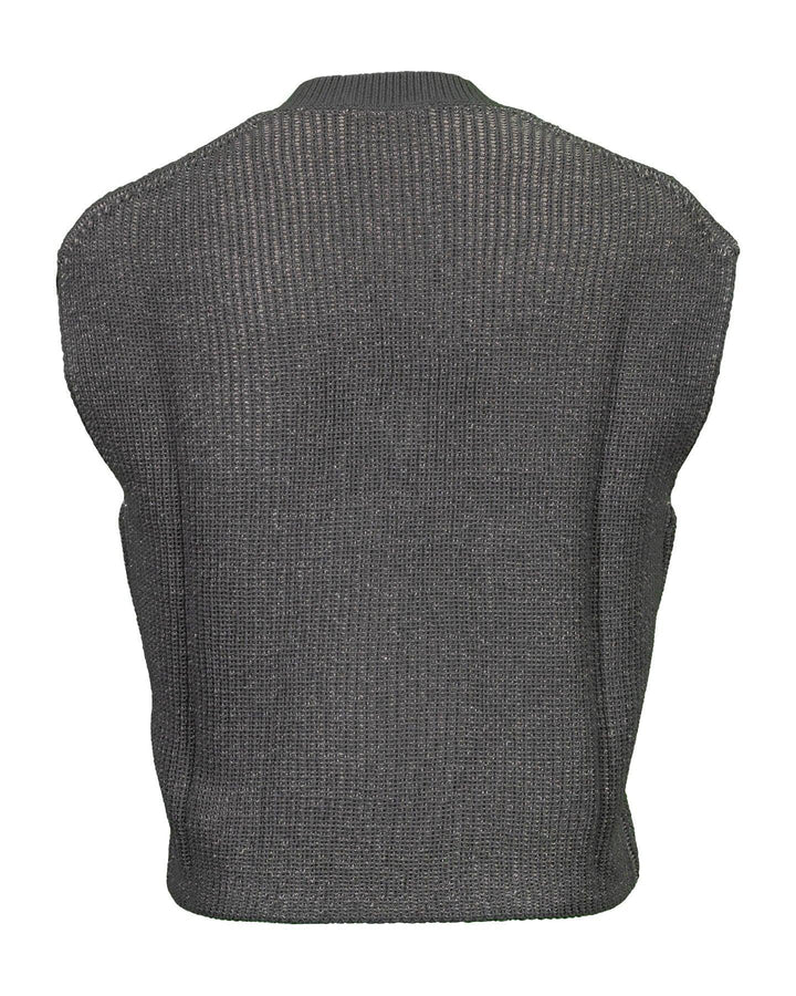 Luisa Cerano - Cropped Knit Sleeveless Pullover