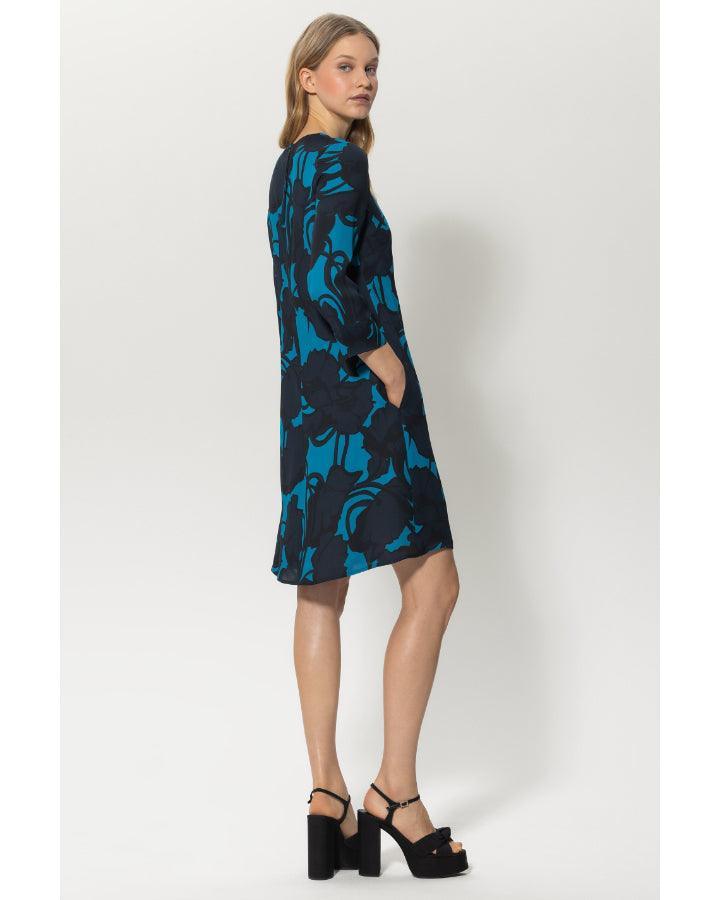 Luisa Cerano - Dark Flower Print Dress