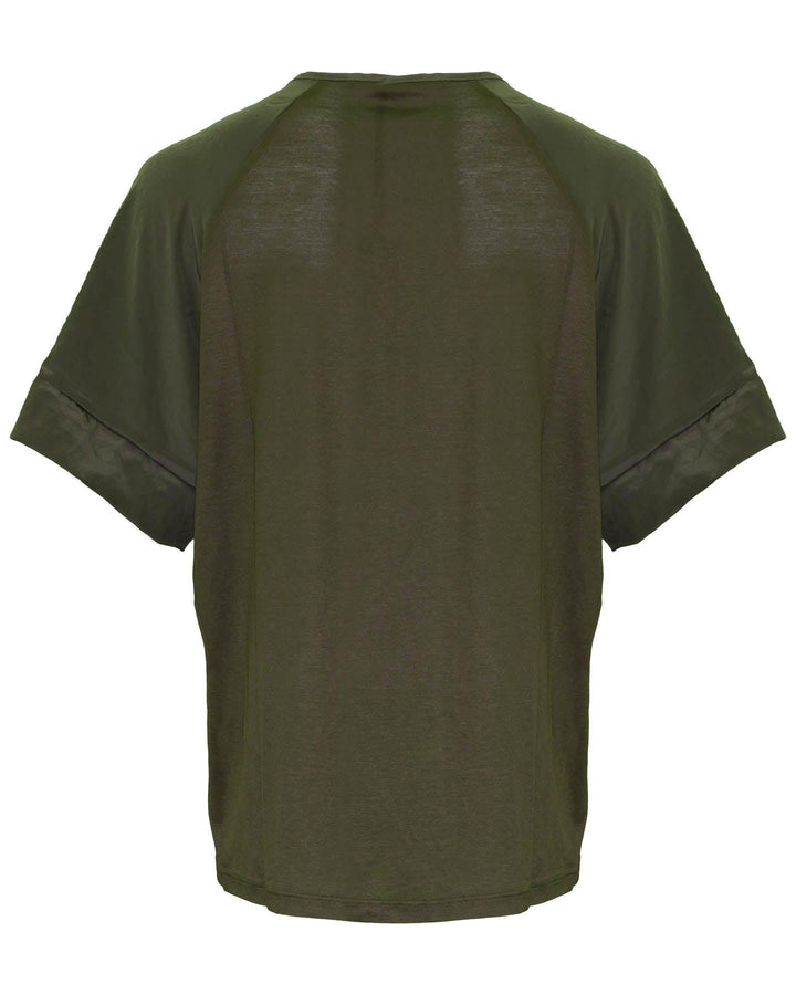 Luisa Cerano - Dark Olive V-Neck Blouse
