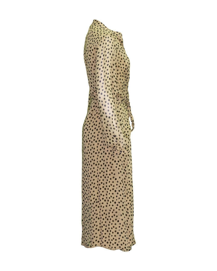 Luisa Cerano - Dot Draped Shirt Dress