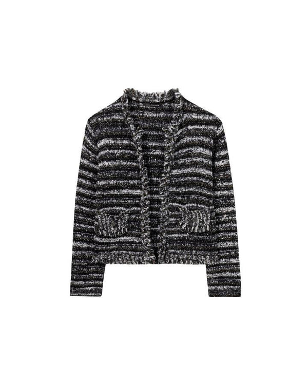 Luisa Cerano - Fancy Tweed Fringe Jacket