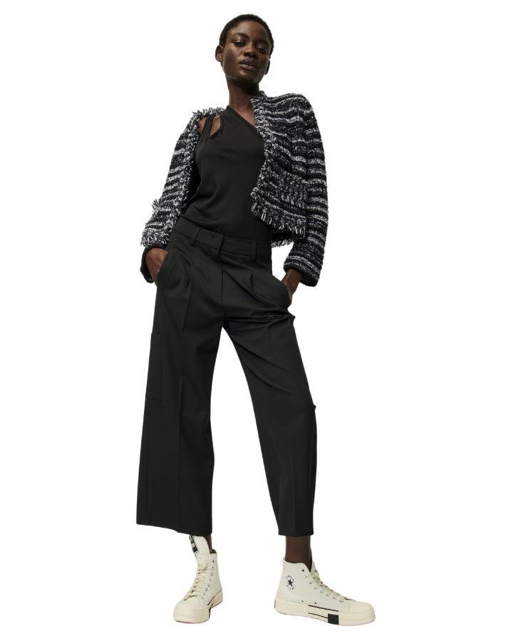 Luisa Cerano - Fancy Tweed Fringe Jacket