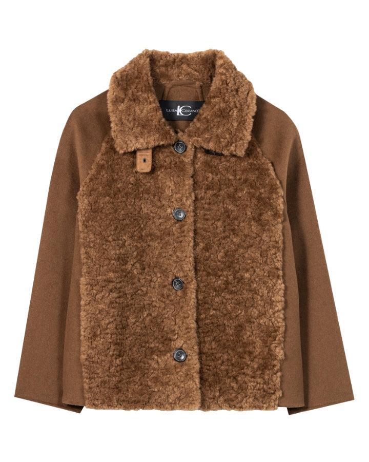Luisa Cerano - Faux Fur Wool Mix Coat