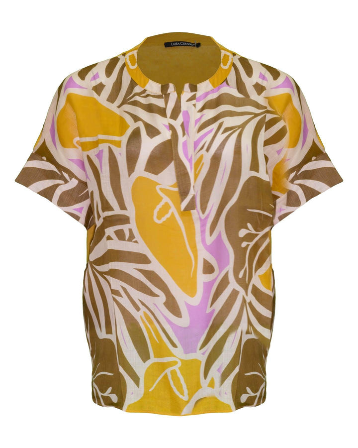 Luisa Cerano - Floral Print Short Sleeve Top