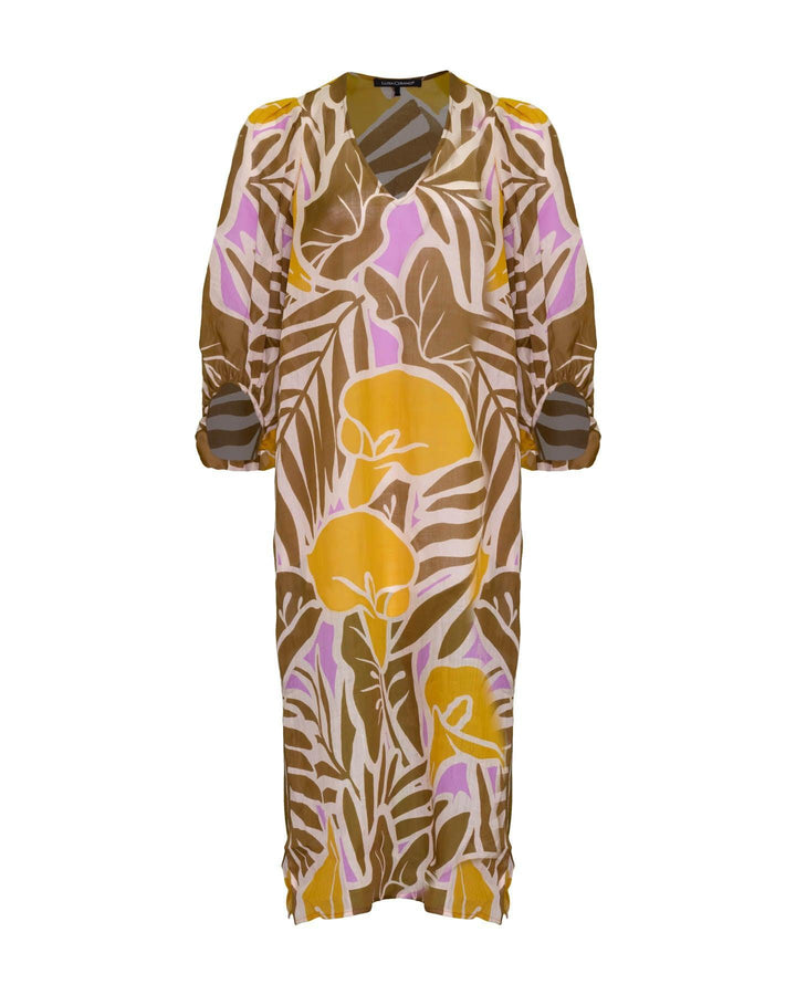 Luisa Cerano - Floral Print V-Neck Dress