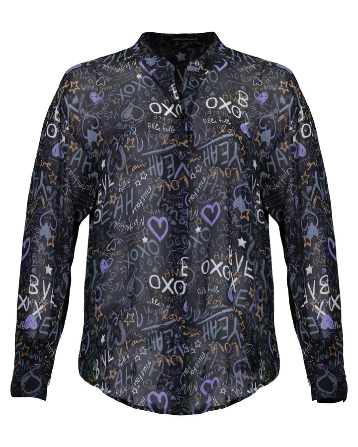 Luisa Cerano - Graphitti Print Blouse
