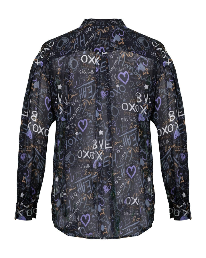 Luisa Cerano - Graphitti Print Blouse