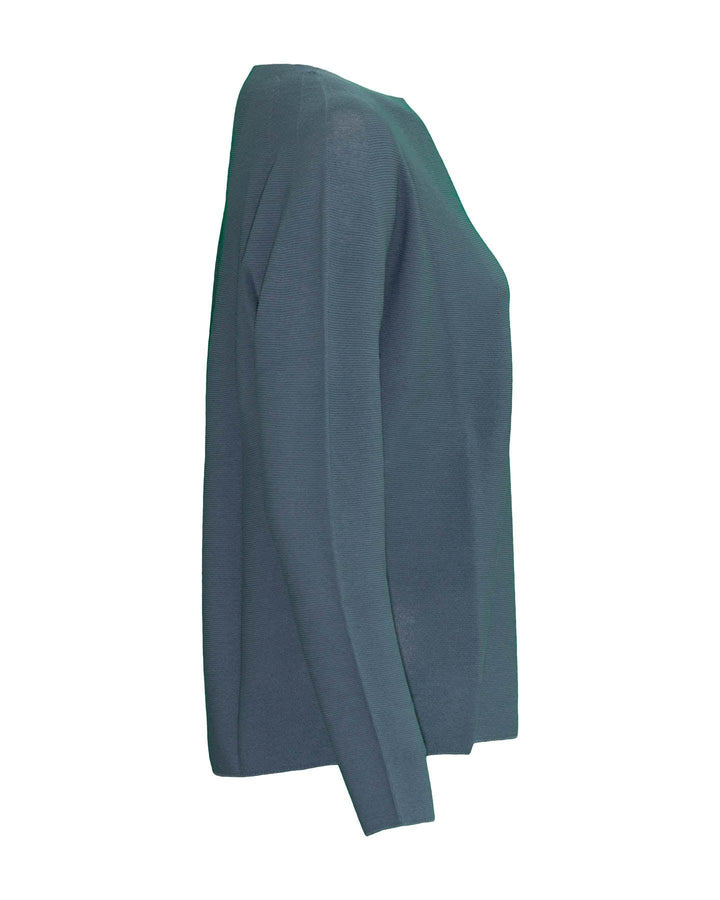 Luisa Cerano - Greyish Blue Crew Neck Pullover