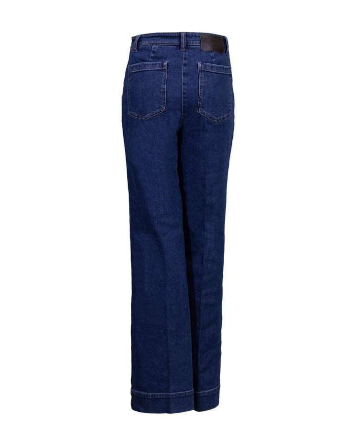 Luisa Cerano - High Rise Wide Leg Patch Pocket Denim