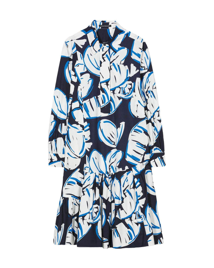 Luisa Cerano - Leaf Print Polo Dress