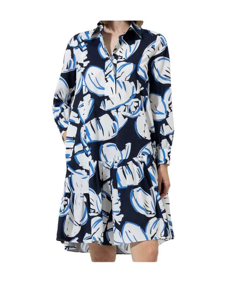 Luisa Cerano - Leaf Print Polo Dress