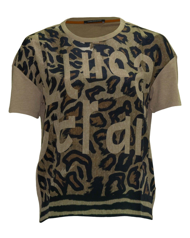 Luisa Cerano - Leopard Print T-Shirt
