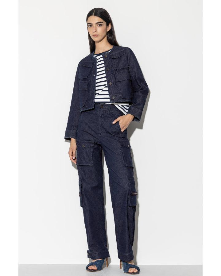 Luisa Cerano - Luisa Cerano Denim 4 Pocket Cropped Jacket