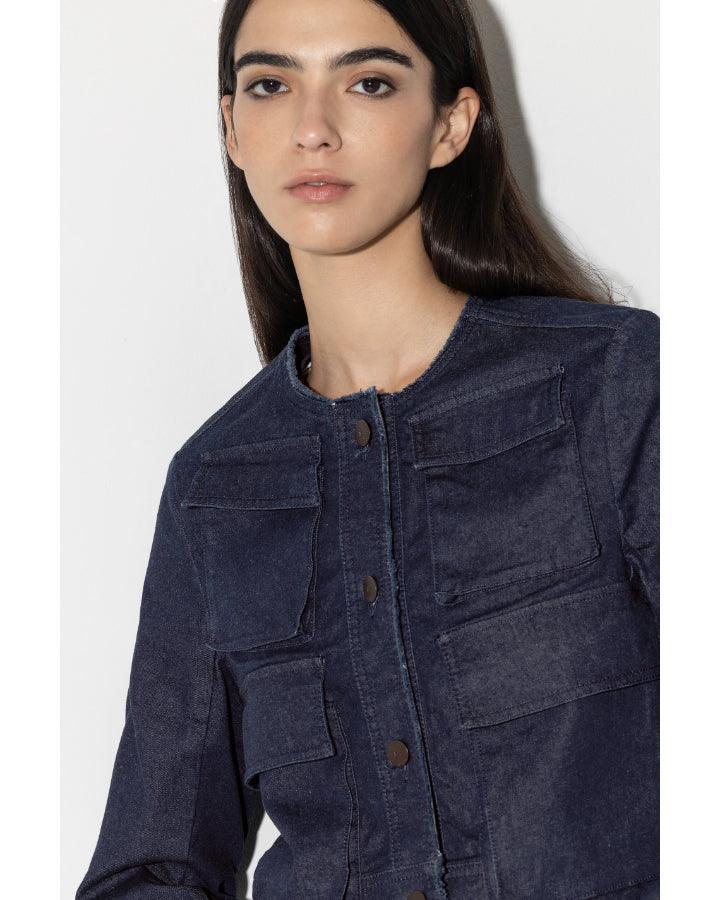 Luisa Cerano - Luisa Cerano Denim 4 Pocket Cropped Jacket