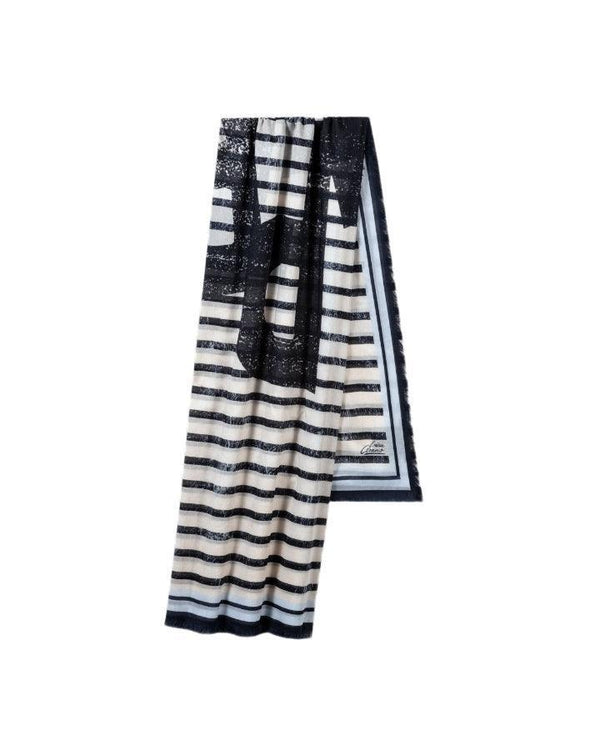 Luisa Cerano - Luisa Cerano Stripe Lettering Scarf