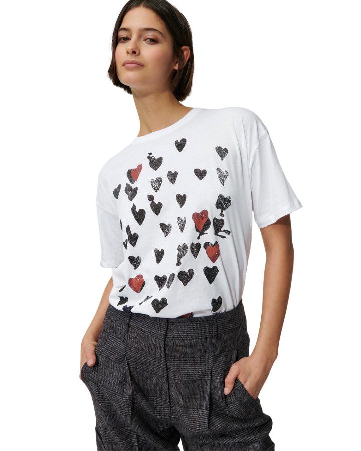 Luisa Cerano - Mini Heart Print T-Shirt
