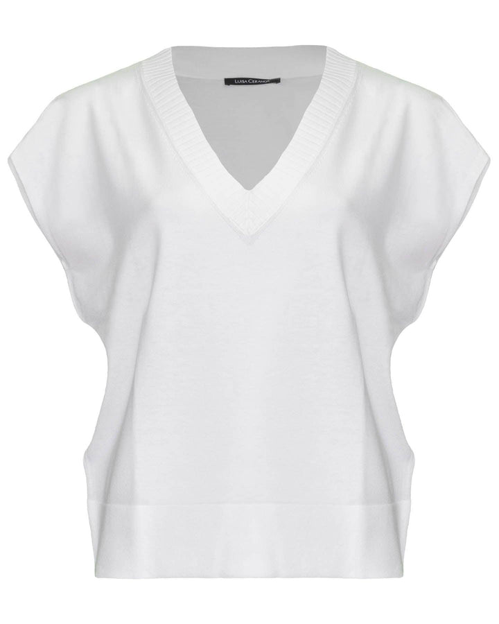 Luisa Cerano - Non-Wool Cap Sleeve Pullover