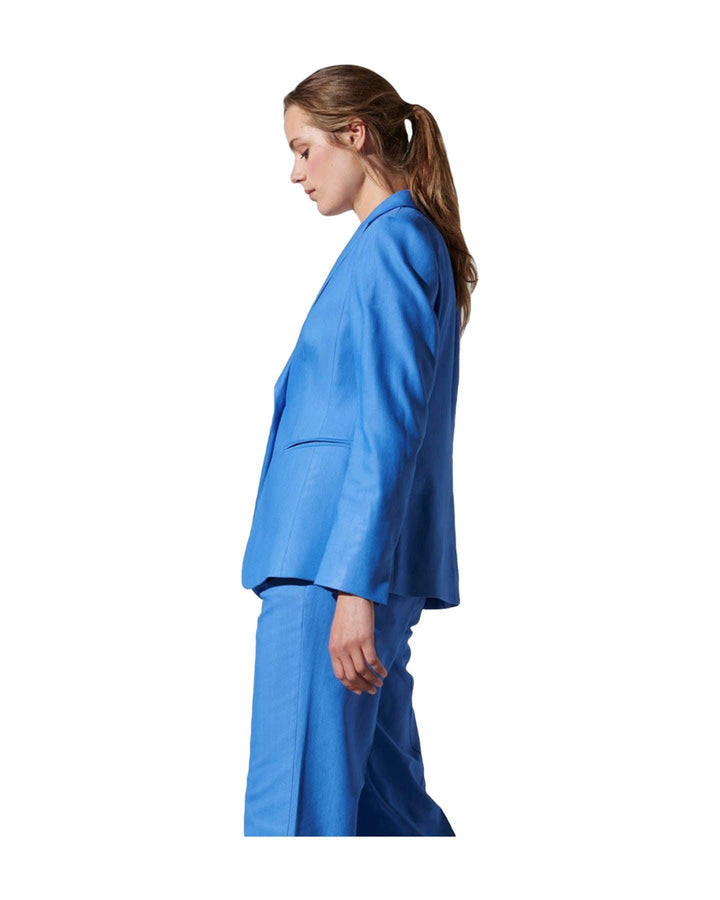 Luisa Cerano - One Button Stretch Blazer Cornflower