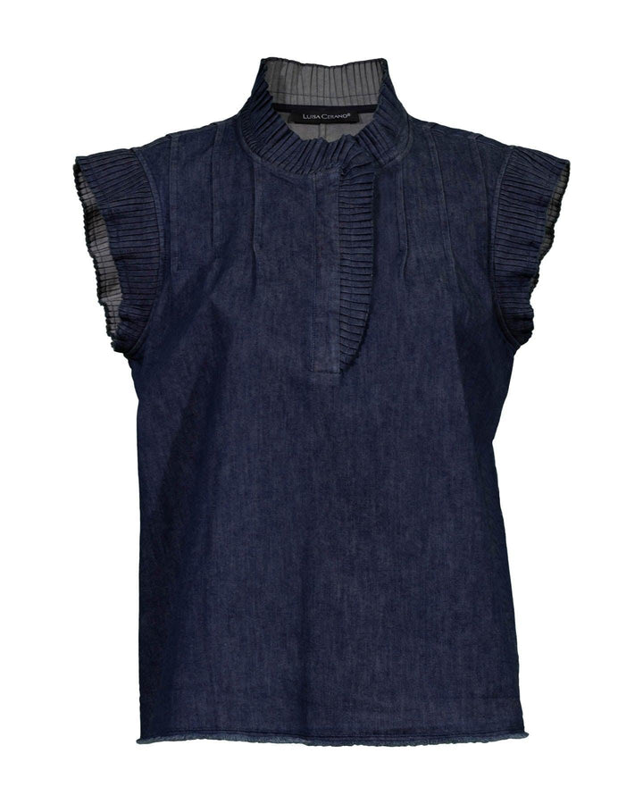 Luisa Cerano - Pleated Denim Top