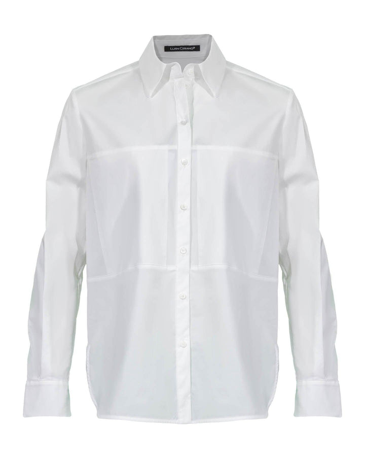 Luisa Cerano - Poplin Front Panel Shirt