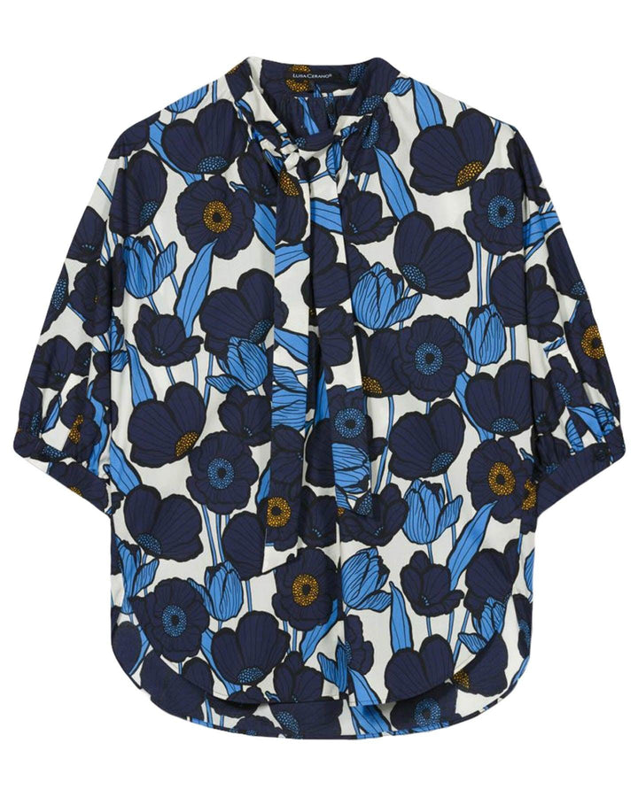 Luisa Cerano - Poppy Print Kimono Blouse