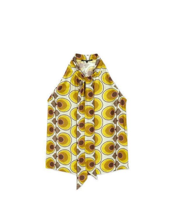 Luisa Cerano - Retro Print Sleeveless Top