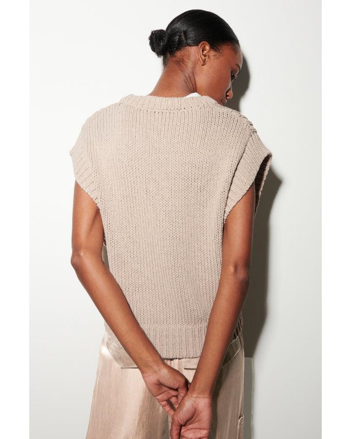 Luisa Cerano - Ribbed Lace Detail Tank-Vest