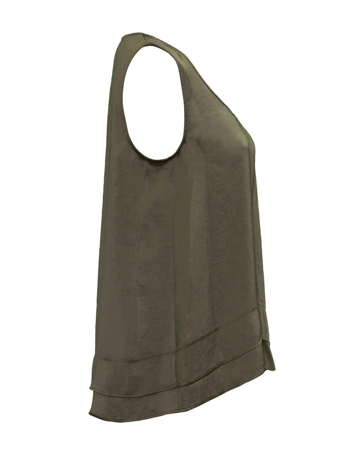 Luisa Cerano - Satin Tank Khaki