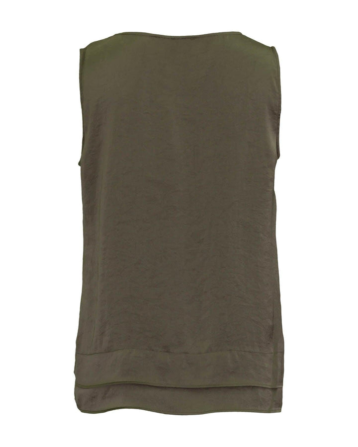 Luisa Cerano - Satin Tank Khaki