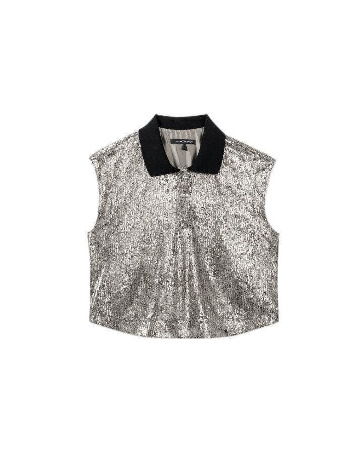 Luisa Cerano - Sequin Polo Top