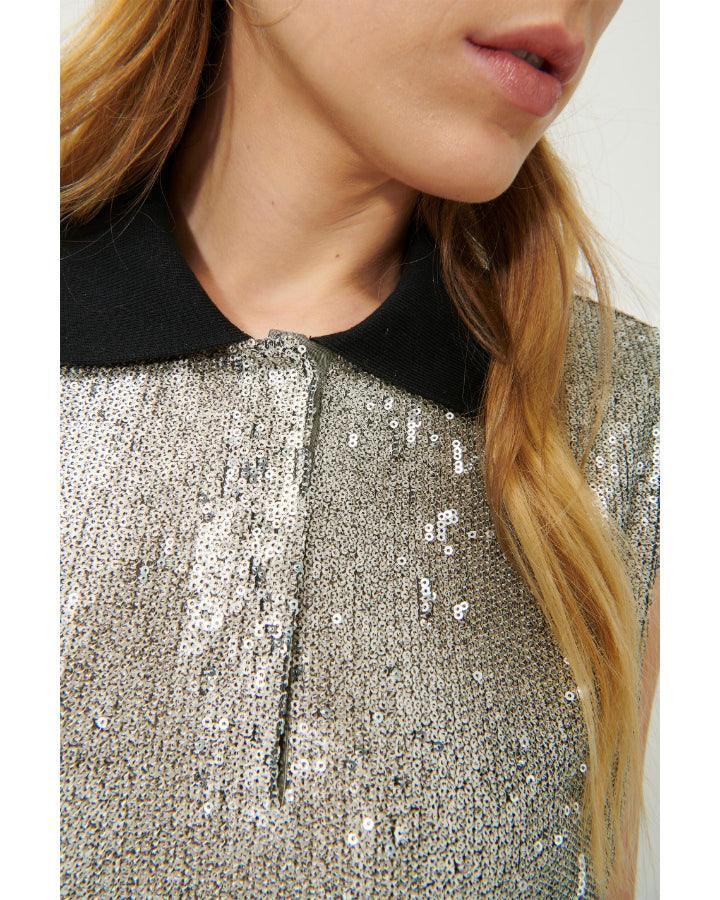 Luisa Cerano - Sequin Polo Top