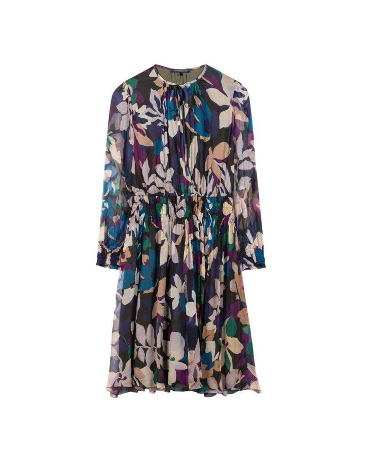 Luisa Cerano - Sheer Silk Floral Pirnt Dress