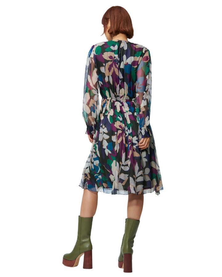 Luisa Cerano - Sheer Silk Floral Pirnt Dress
