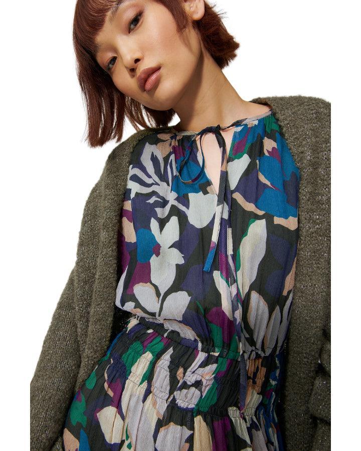 Luisa Cerano - Sheer Silk Floral Pirnt Dress