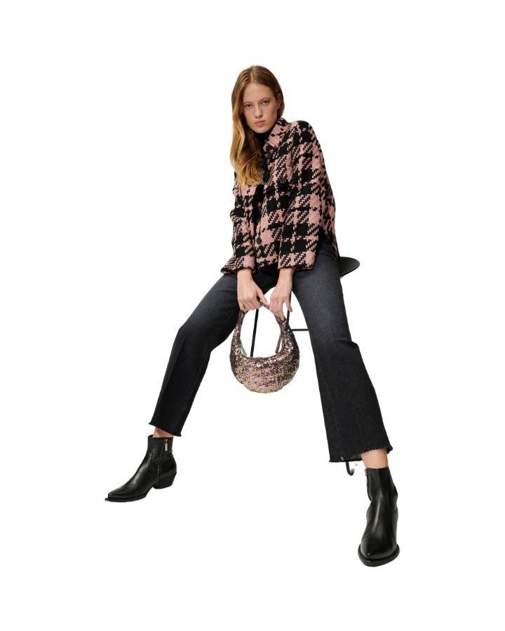 Luisa Cerano - Short Glencheck Jacket