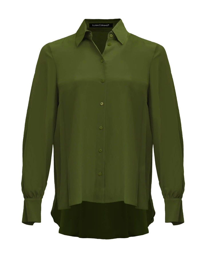 Luisa Cerano - Silk Blend Blouse Olive
