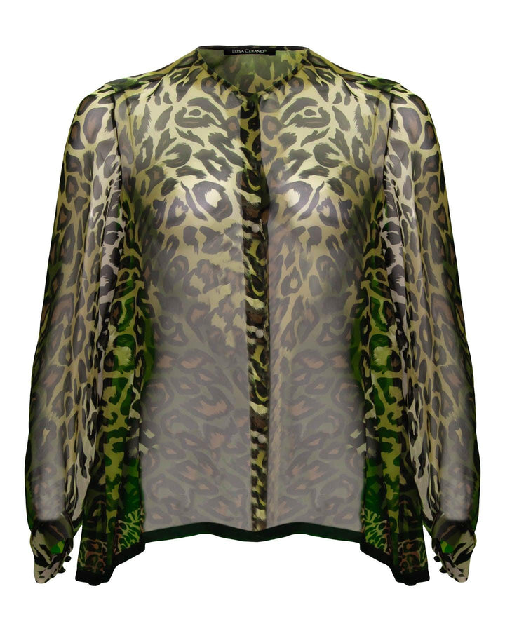 Luisa Cerano - Silk Leopard Print Blouse
