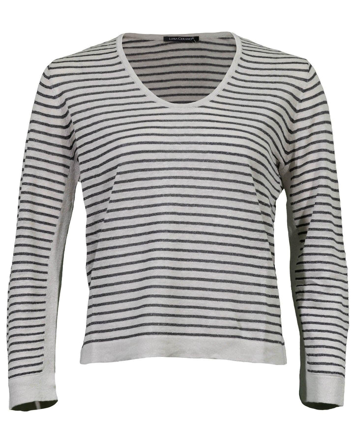 Luisa Cerano - Striped Linen Pullover