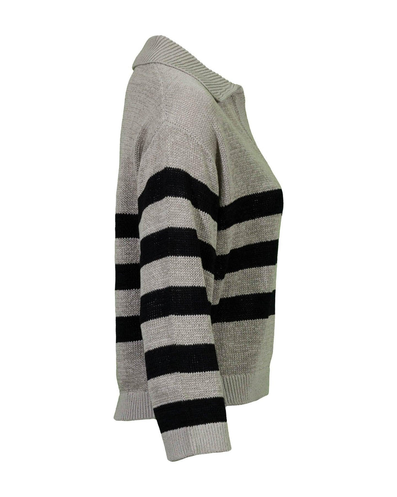 Luisa Cerano - Striped Polo Pullover