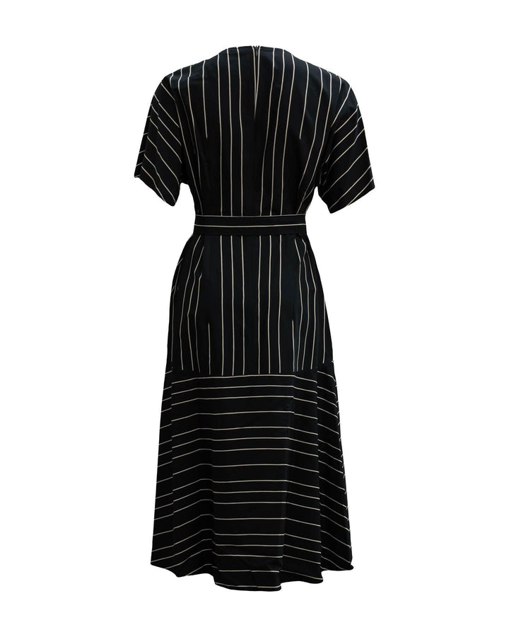 Luisa Cerano - Striped Short Sleeve Dress