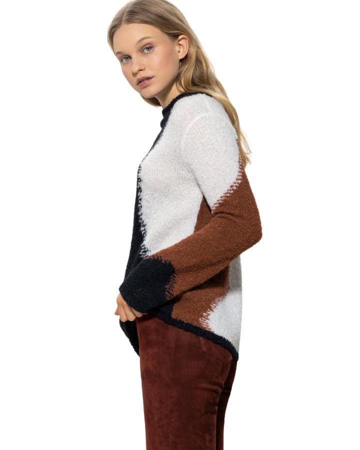 Luisa Cerano - Tri-Colored Knit Pullover
