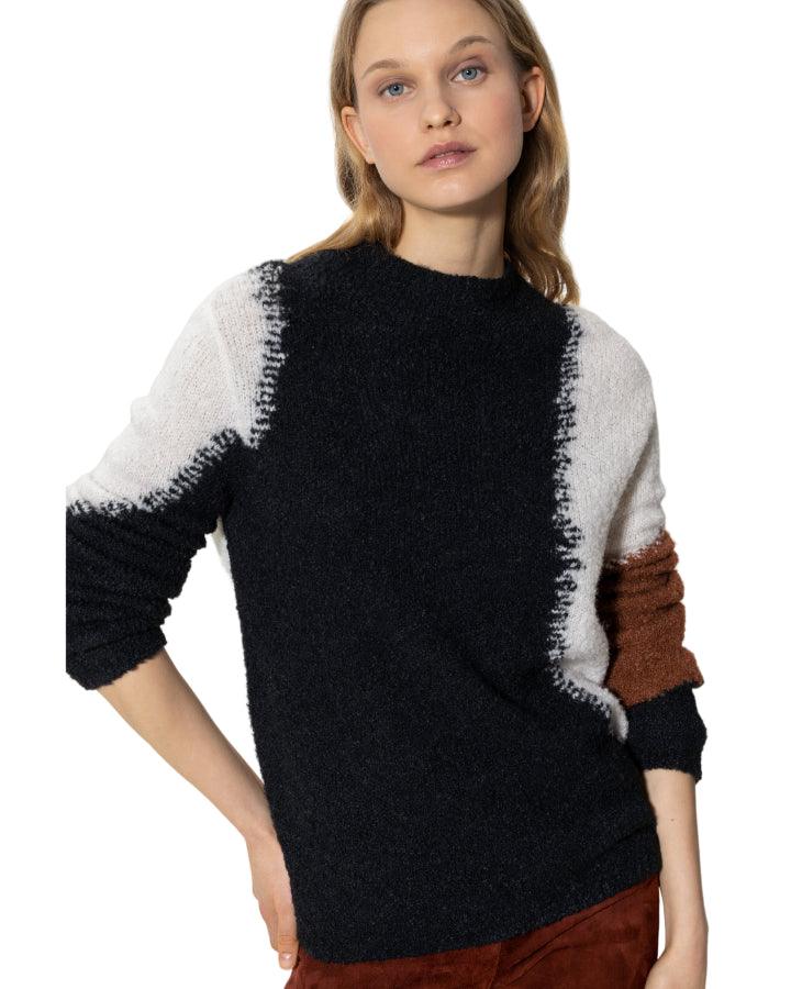 Luisa Cerano - Tri-Colored Knit Pullover