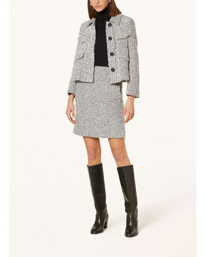 Luisa Cerano - Tweed Contrast Knit Pencil Skirt